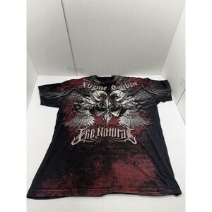 Xtreme Couture By Affliction The Natural Randy Couture Graphic Y2K Shirt Mens XL